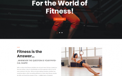 Modèle de site pour sport / Fitness